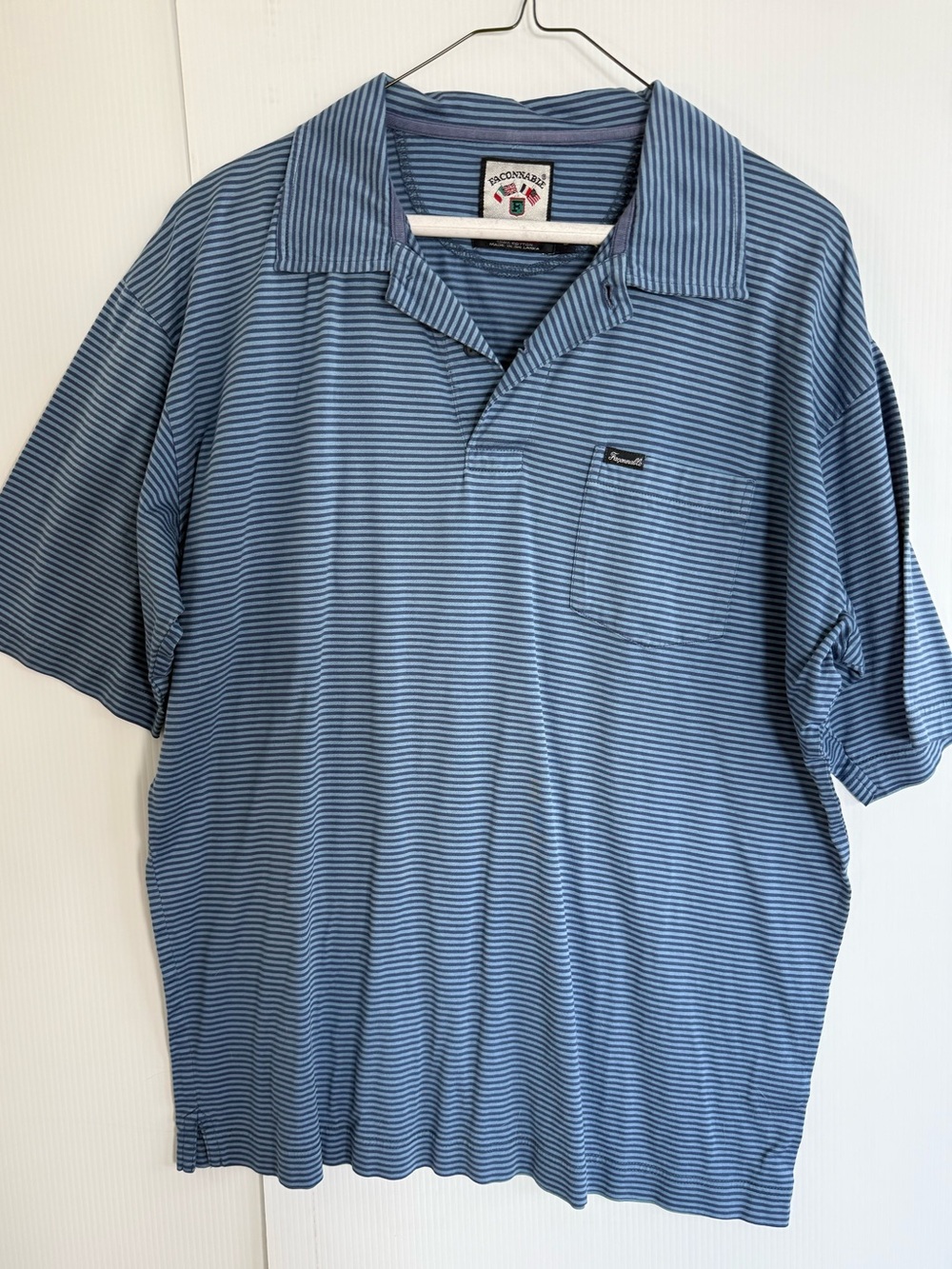 FACONNABLE Striped Polo